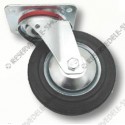solid-rubber swivel castor 80