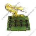 electronic card, 9 push buttons