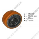 support wheel PU diam. 140 mm