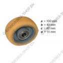 support wheel PU diam. 100 mm