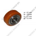 support wheel PU, diam 82 mm