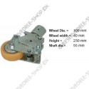 swivel castor diam. 100 mm
