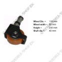 swivel castor diam. 110 mm
