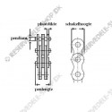 chain type LL,  plate depth 62,0  plate thickness 10,0 mm