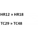 model HR12 tot HR18 TC29 tot TC48