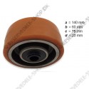 support wheel PU, diam. 140 mm